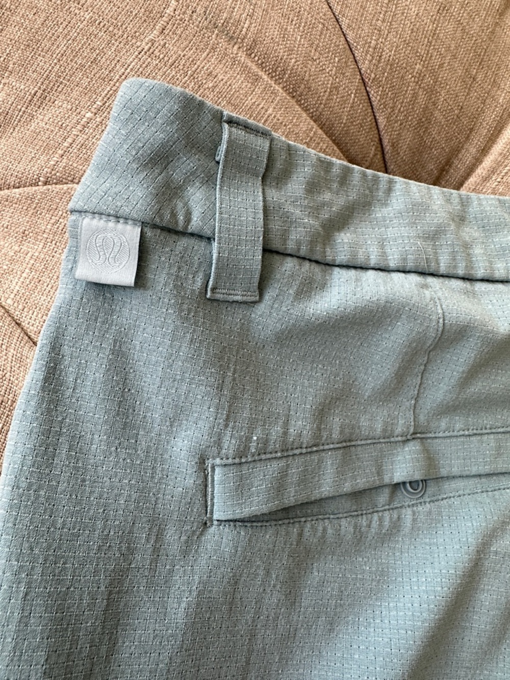 lululemon athletica Men’s Light Blue Chino-Style Shorts - Picture 3 of 5
